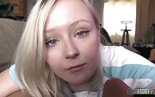 PETITE BLONDE TEEN GETS FUCKED Unconnected with HER FATHER! - Featuring: Natalia Queen