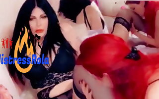 lesbian femdom with Diva arab shemale