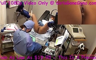 Latina becomes human guinea swallow up for electrical stimulation research by Doctor Tampa at GirlsGoneGyno.com