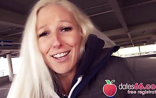 HORNY GERMAN Blonde Cam Angel BANGED in PUBLIC by unintentional date! (ENGLISH) Dates66.com
